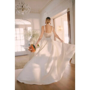 Nouvelle Amsale x BHLDN Olympia Wedding Gown White Size 12
